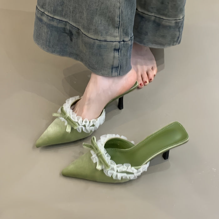 Womens French-style Polka-dot High Heels
