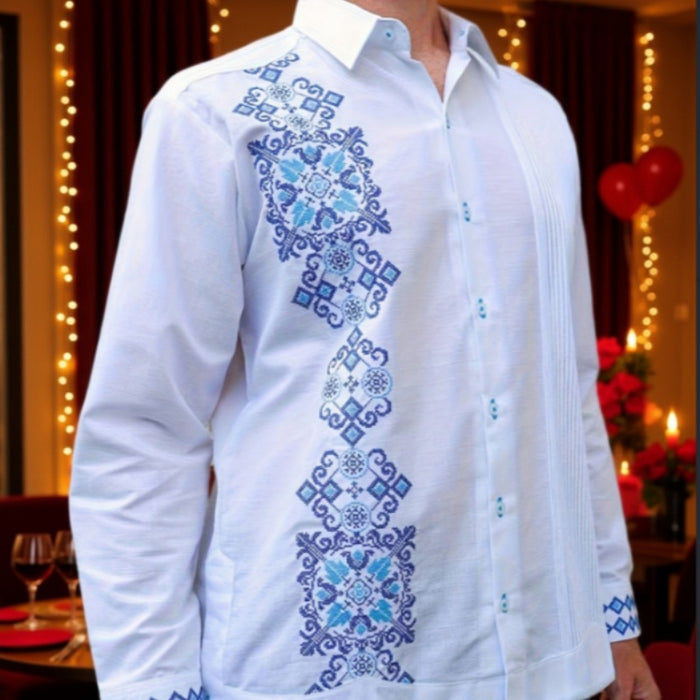 Black And White Geometric Pattern Regular-fit Button-up Top