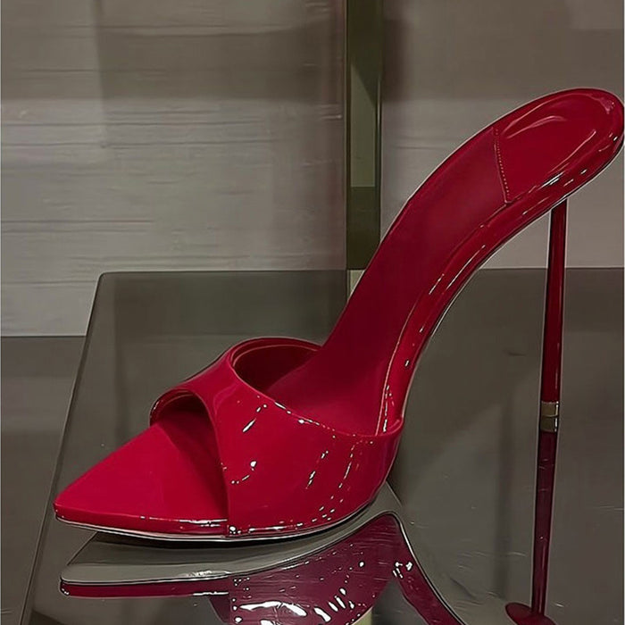 European And American Minimalist Pointed-toe Sexy Stiletto Slides