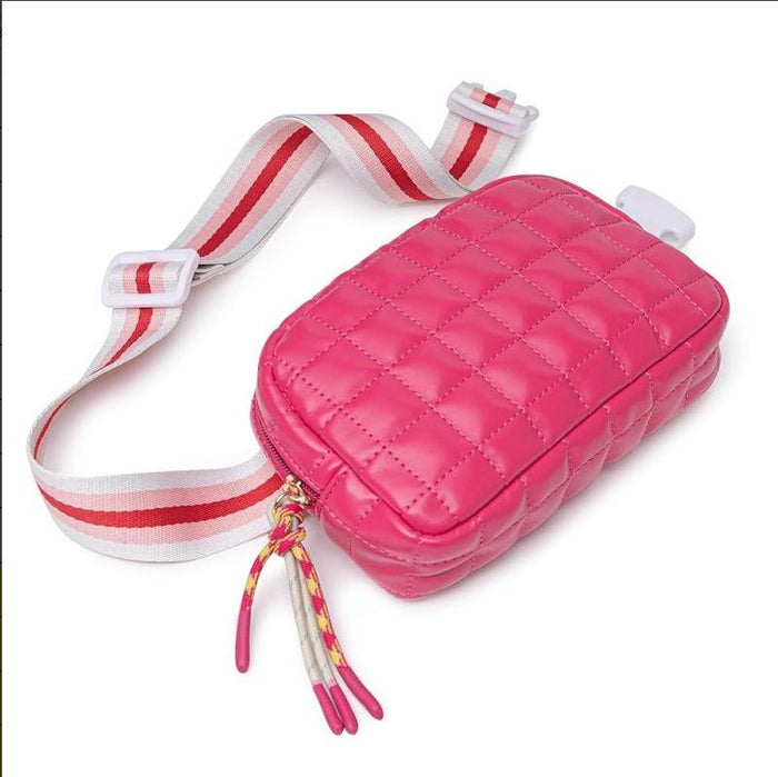 Viva Terry Women's Quilted Waist Pack Small Puffy Sports Bag Adjustable Strap Ideal For Running, Travel, Hiking, And Fitness