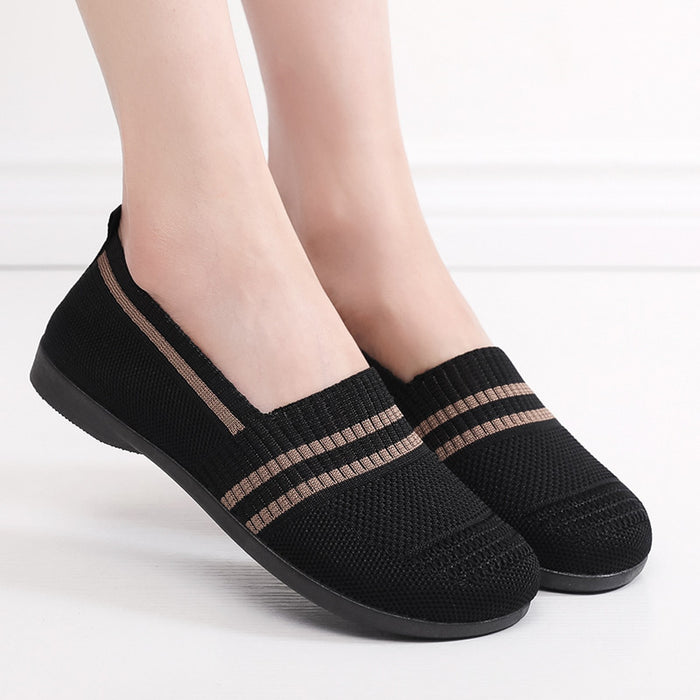 Breathable Flat Driving Shoes Fashionable Soft-soled Womens Flats