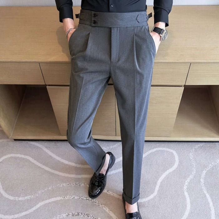 Mens Business Stylish Casual Suit Pants
