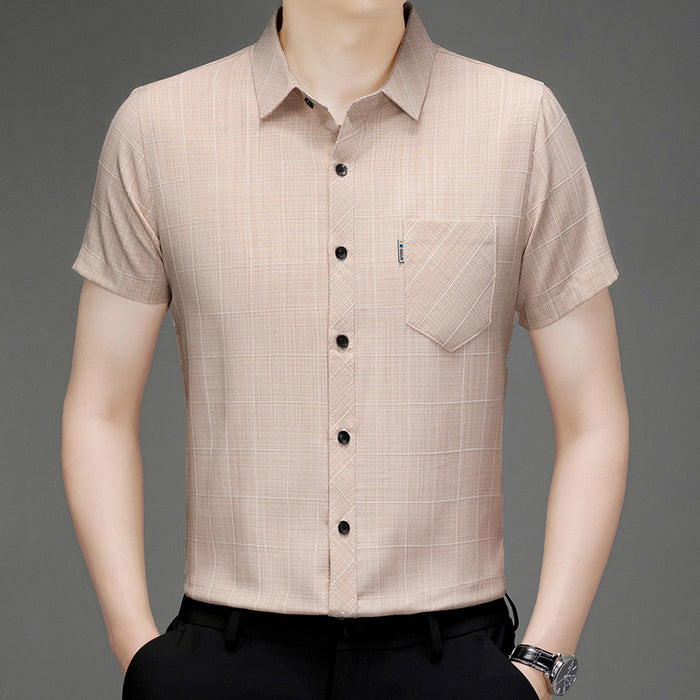 Mens Business-Casual Stretch Casual Shirt