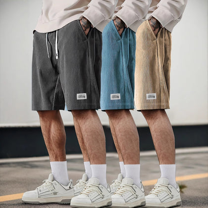 American-style Streetwear Quick-drying, Breathable Mens Shorts With A Summer Drawstring