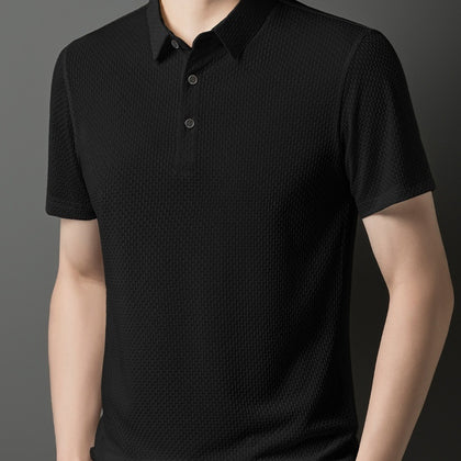 Summer New Solid-color High-end Short-sleeve Breathable Ice-silk T-shirt