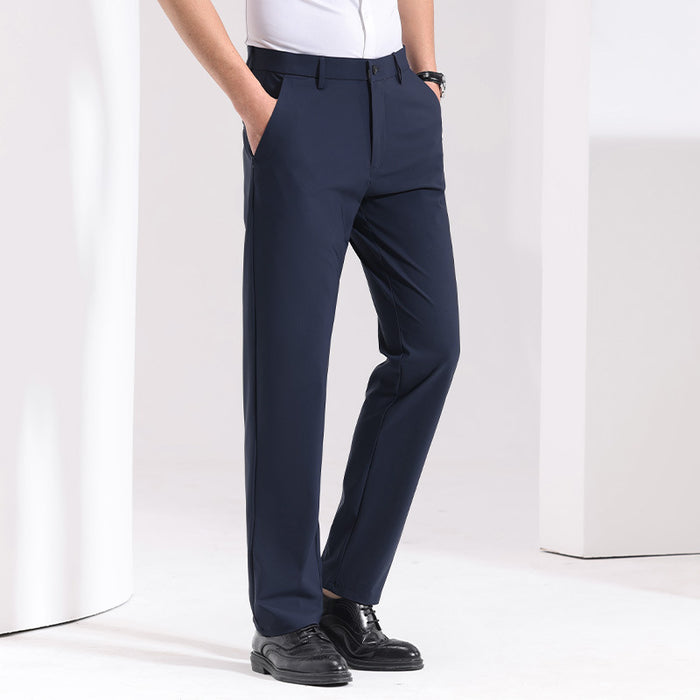 Summer Ice-silk Cooling Casual Pants Thin Long Trousers