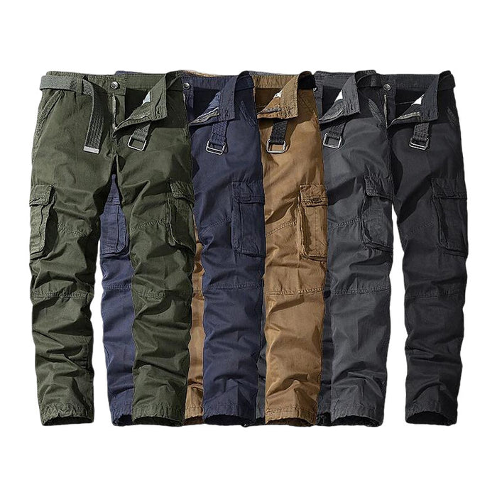 Mens Pure Cotton Casual Pants, Durable, Slim-fit, Multiple