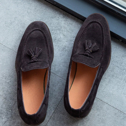 Mens Slip-on Leather Shoes Loafers For Commuting